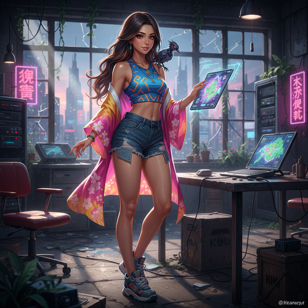 Визуализация графа сети, где цветом и размером узлов показана степень центральности. Аномальный узел с резко возросшим количеством связей подсвечен